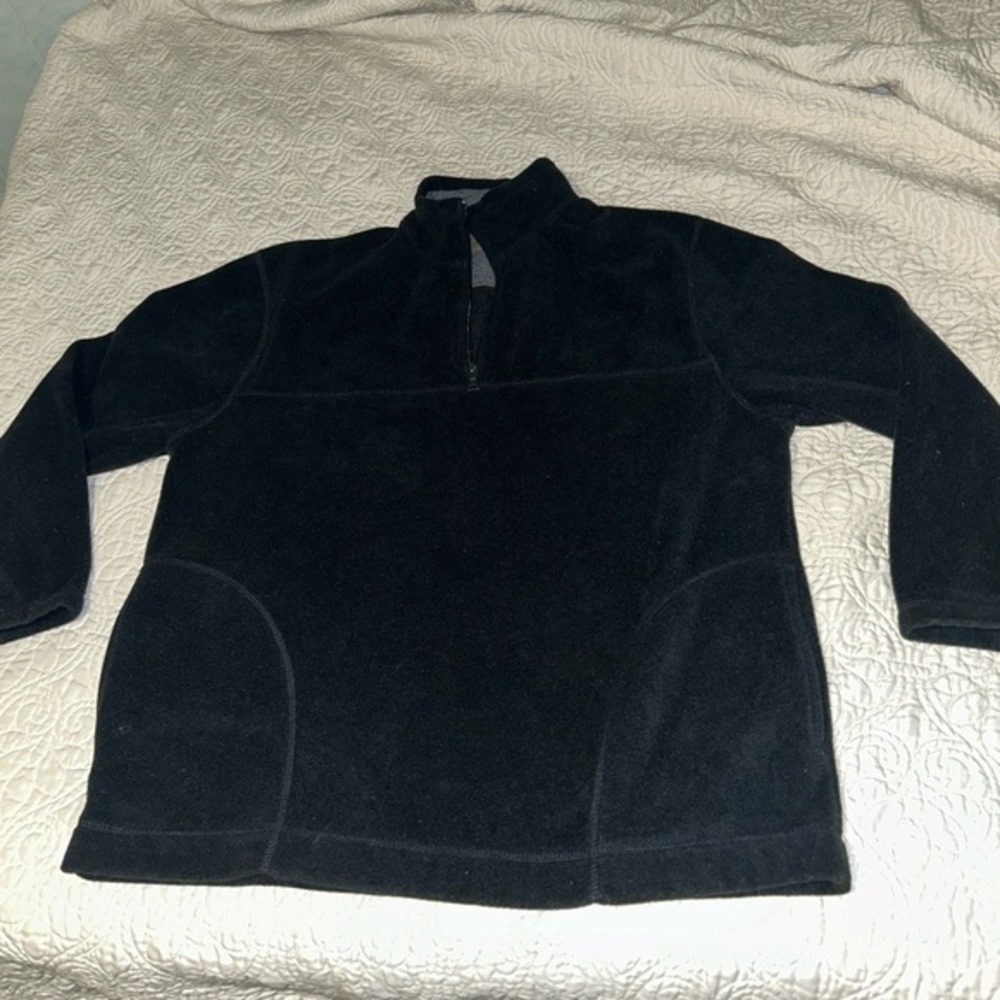 🚨2 for $20!🚨Women’s Size Large St. John's Bay Soft Black Fleece Jacket Pullover